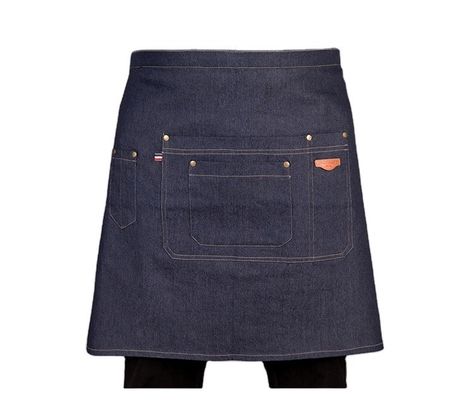 Políester algodón mezcla Medio del cinturón del delantal con material de denim y logotipo de impresión personalizada