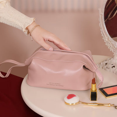 Mejor bolso cosmético de PU personalizado con logotipo de maquillaje