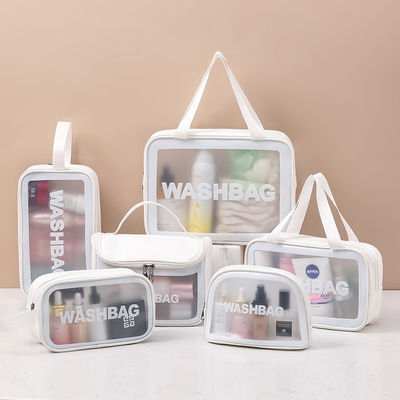 Cerradura con cremallera Bolsa de maquillaje de belleza personalizada con logotipo impreso y bolsa cosmética de viaje