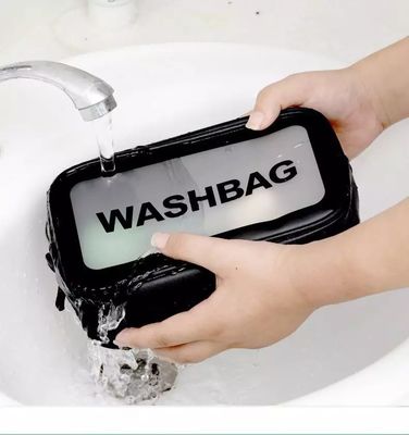 Cerradura con cremallera Bolsa de maquillaje de belleza personalizada con logotipo impreso y bolsa cosmética de viaje