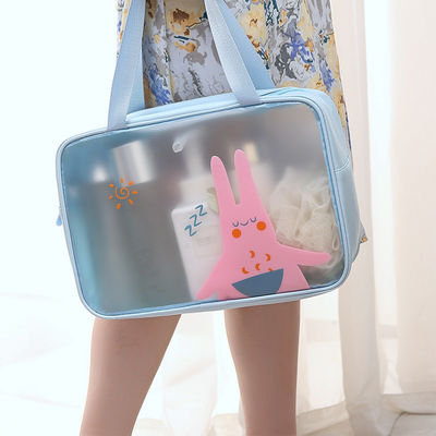 3pcs bolsa cosmética clara personalizada personalizada bolsas de viaje letra tipo patrón