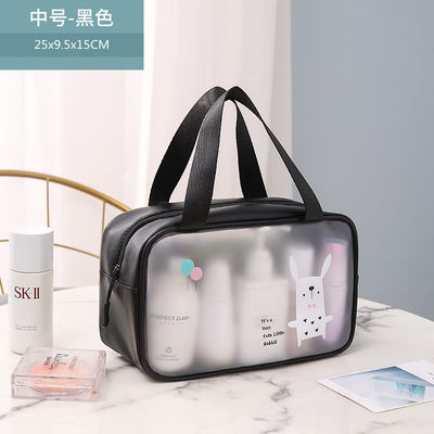 3pcs bolsa cosmética clara personalizada personalizada bolsas de viaje letra tipo patrón