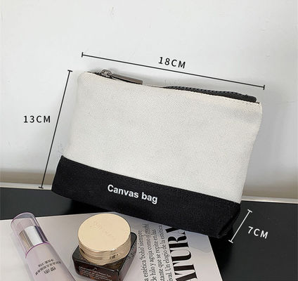Bolsa cosmética de tela de patrón de letras para bolsas pequeñas de tocador