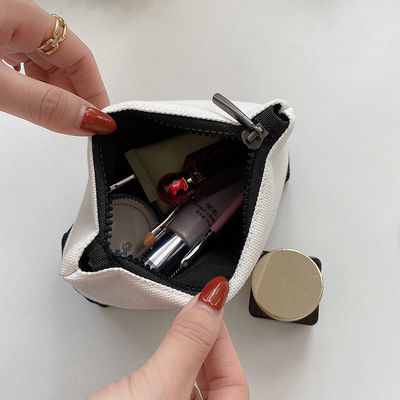 Bolsa cosmética de tela de patrón de letras para bolsas pequeñas de tocador