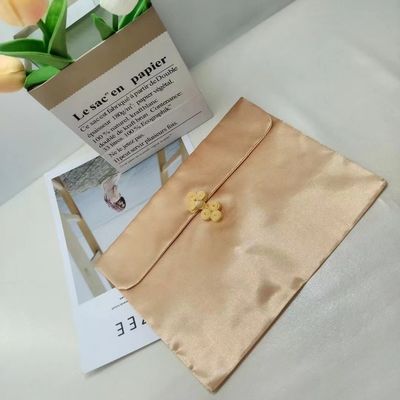 Bolsa de envolvente de satén elegante para logotipo personalizado Bolsa de polvo de voltereta Pelucas de ropa interior Bufanda de embalaje