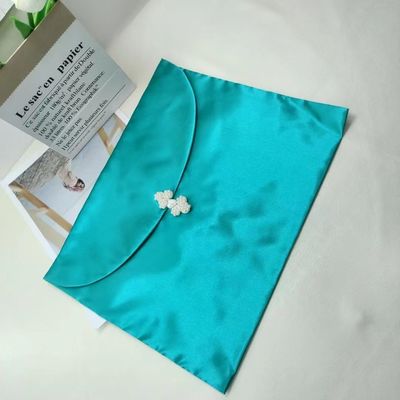 Bolsa de envolvente de satén elegante para logotipo personalizado Bolsa de polvo de voltereta Pelucas de ropa interior Bufanda de embalaje