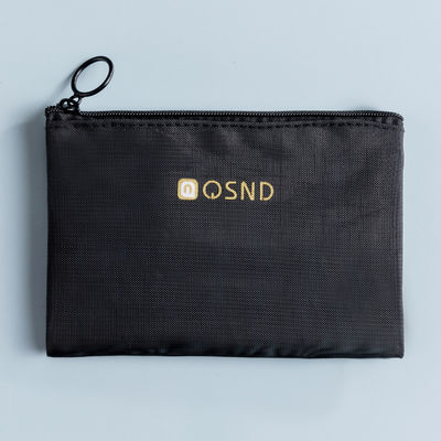 Bolso de cremallera de malla negra para llevar convenientemente artículos esenciales de oficina y viaje 3 paquetes