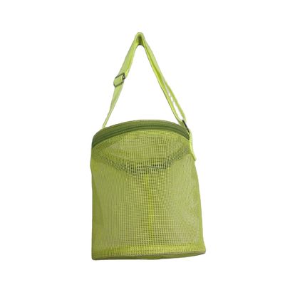 Bolsa de almacenamiento de juguetes de excavación de arena circular en 3D Logotipo personalizado Concha de malla Bolsas de recolección para diversión en la playa