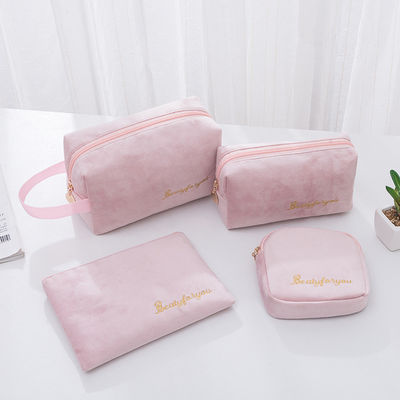 Logotipo personalizado Bolsas de maquillaje personalizadas Bolsas de bolsas de etiqueta privada Bolsa cosmética de terciopelo