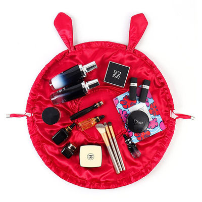Bolsa de maquillaje de cordones de terciopelo para cosméticos Conveniencia y almacenamiento de cosméticos de moda