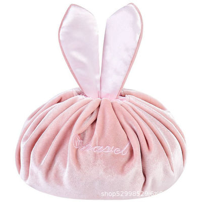Bolsa de maquillaje de cordones de terciopelo para cosméticos Conveniencia y almacenamiento de cosméticos de moda