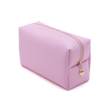 Logotipo personalizado Bolsa portátil de maquillaje de belleza de viaje con cierre de cremallera y logotipo personalizado