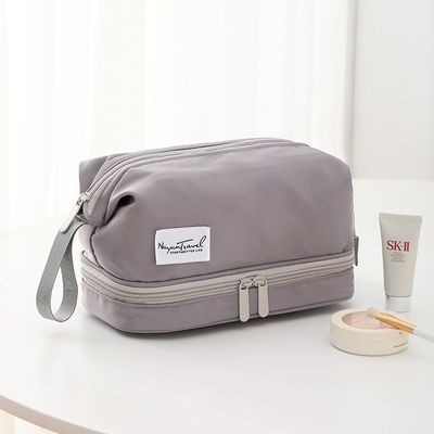 Logotipo personalizado Impreso Eco Friendly Casilla de vanidad de terciopelo Bolsa de cremallera para maquillaje Cosméticos