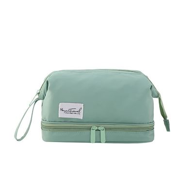 Logotipo personalizado Impreso Eco Friendly Casilla de vanidad de terciopelo Bolsa de cremallera para maquillaje Cosméticos