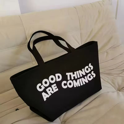 Bolsas de playa de verano con mango para mujeres Comprar lienzo grande Lo más moderno