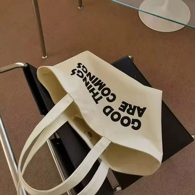 Bolsas de playa de verano con mango para mujeres Comprar lienzo grande Lo más moderno