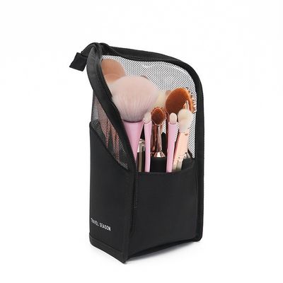 Soporte de pinceles de maquillaje con cierre de cremallera para promoción personalizada y aceptación de OEM / ODM