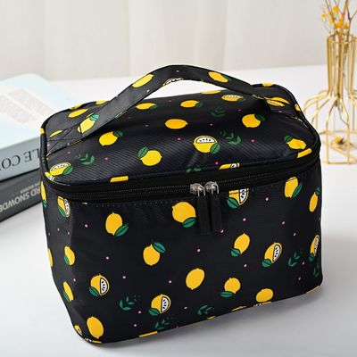 Caja de maquillaje profesional con cierre de cremallera Caja cosmética personalizada de estilo de moda