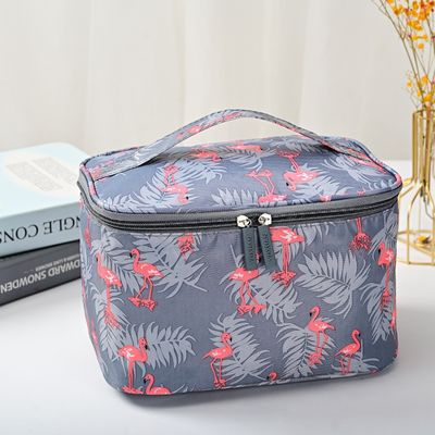 Caja de maquillaje profesional con cierre de cremallera Caja cosmética personalizada de estilo de moda