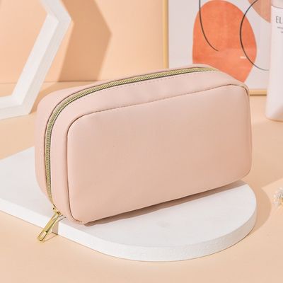 Bolso de maquillaje de color personalizado con diseño de cierre de cremallera impermeable