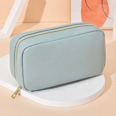 Bolso de maquillaje de color personalizado con diseño de cierre de cremallera impermeable