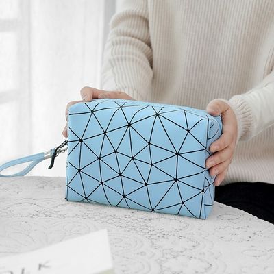 Bolsa de maquillaje de marca privada de cuero PU de diseño personalizado Bolsa cosmética de maquillaje Pedidos pequeños