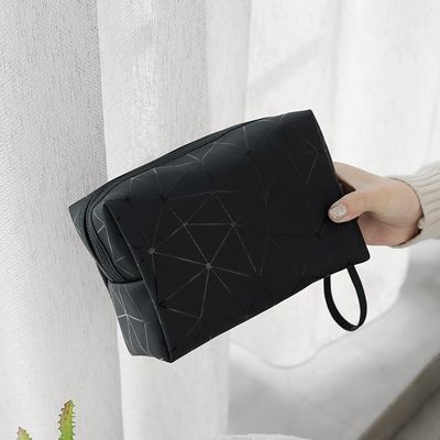 Bolsa de maquillaje de marca privada de cuero PU de diseño personalizado Bolsa cosmética de maquillaje Pedidos pequeños
