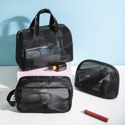 Bolso de cerradura de malla de nylon bolso cosmético de cerradura la bolsa de nylon definitiva para mujeres