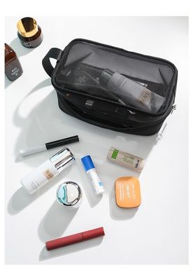 Bolso de cerradura de malla de nylon bolso cosmético de cerradura la bolsa de nylon definitiva para mujeres