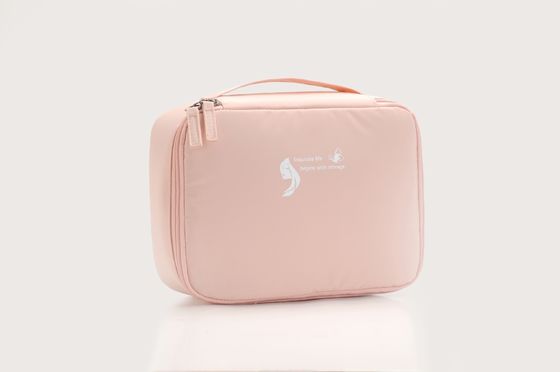 Bolsa de maquillaje de nylon personalizada aceptable para viajes y diseño transparente