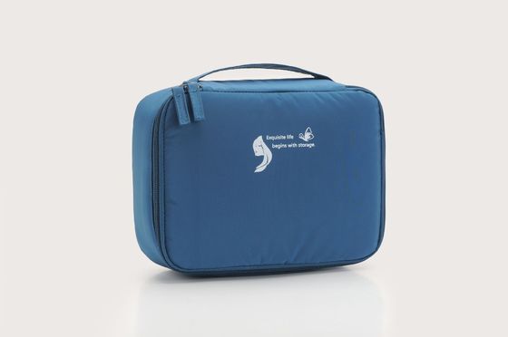 Bolsa de maquillaje de nylon personalizada aceptable para viajes y diseño transparente