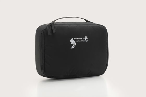 Bolsa de maquillaje de nylon personalizada aceptable para viajes y diseño transparente