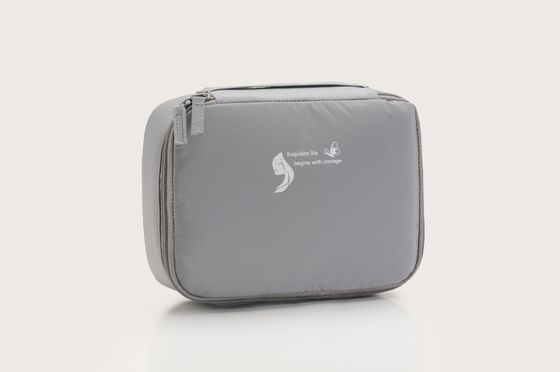 Bolsa de maquillaje de nylon personalizada aceptable para viajes y diseño transparente