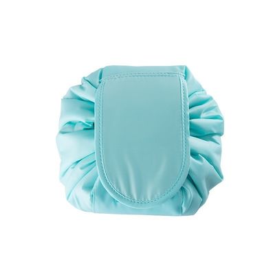 Conveniente Color personalizado impermeable plegable de cuerda de dibujo de lona maquillaje bolsa para cosméticos