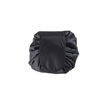 Conveniente Color personalizado impermeable plegable de cuerda de dibujo de lona maquillaje bolsa para cosméticos