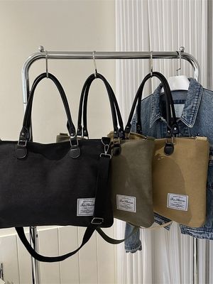 Ninguna decoración de algodón bolso de compras grande con bolsillo y cremallera logotipo de impresión personalizado