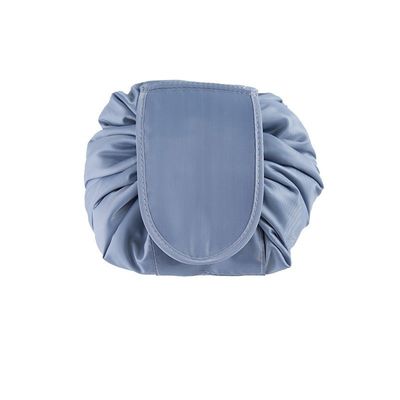 Conveniente Color personalizado impermeable plegable de cuerda de dibujo de lona maquillaje bolsa para cosméticos