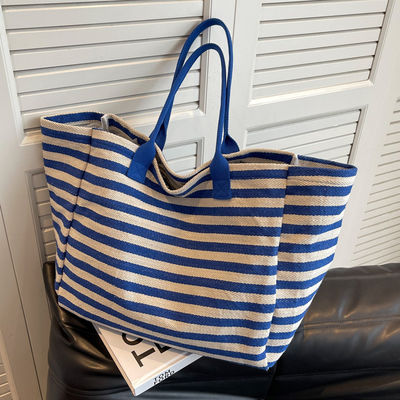 Mantente a la moda y organizado con este bolso de compra de lienzo de logotipo personalizado para mujeres