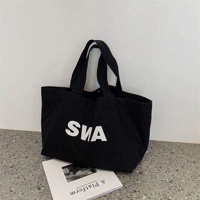Bolso de algodón con bolsillo y cremallera