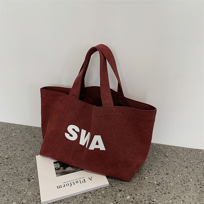 Bolso de algodón con bolsillo y cremallera