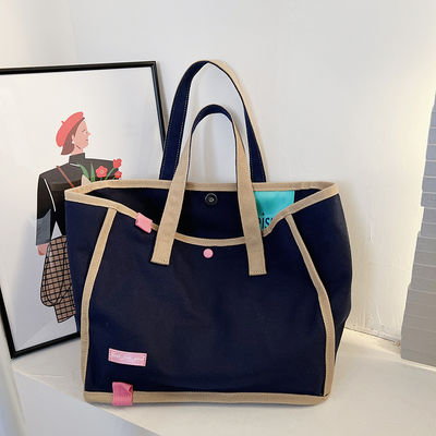 Moda reciclado natural sencillo personalizado Eco amigable impresión lienzo algodón bolsa de compras