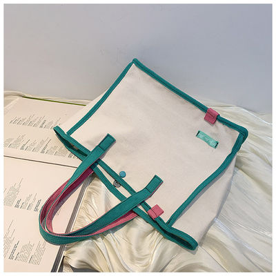 Moda reciclado natural sencillo personalizado Eco amigable impresión lienzo algodón bolsa de compras