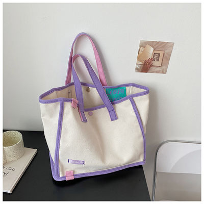 Moda reciclado natural sencillo personalizado Eco amigable impresión lienzo algodón bolsa de compras