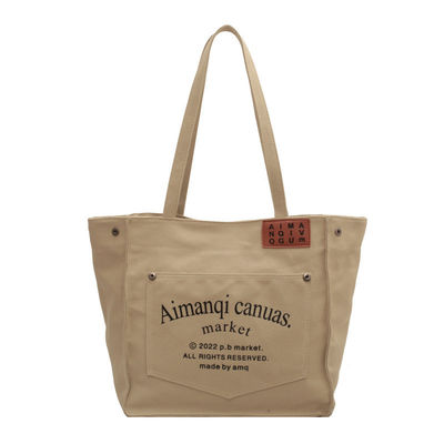 Single Handle Luxury Mujer Tote Bolso de moda Bolso de lienzo en opciones de color personalizadas