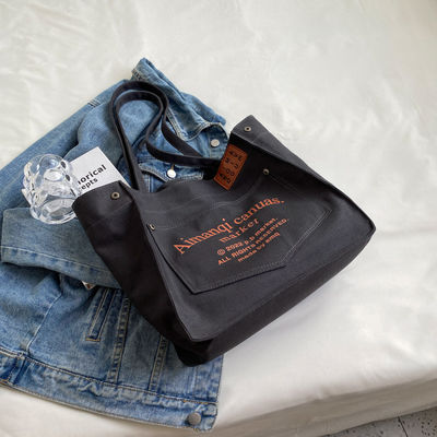 Single Handle Luxury Mujer Tote Bolso de moda Bolso de lienzo en opciones de color personalizadas