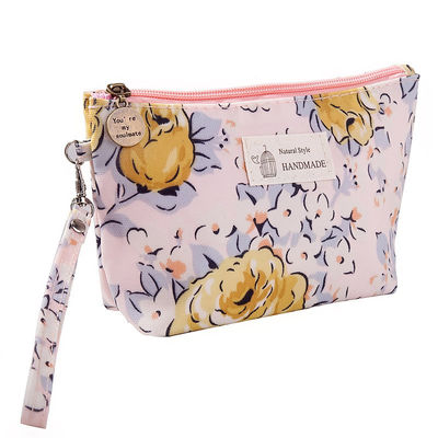 Bolsa de maquillaje de lona con cremallera de mujer