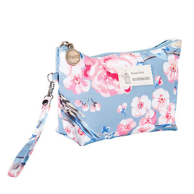 Bolsa de maquillaje de lona con cremallera de mujer