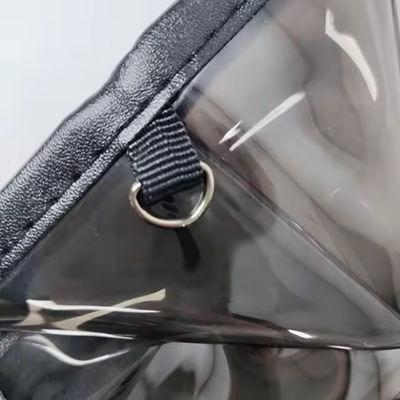 Bolso de cerradura de PVC con logotipo personalizado para fiestas Bolso de compras de PVC negro