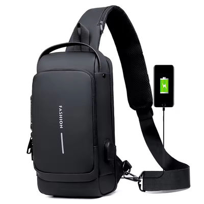 La vida diaria Sling Bolsas de hombro 2024 Moda bolso de pecho a prueba de agua bolso USB hombre bolso crossbody