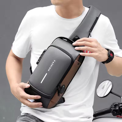 La vida diaria Sling Bolsas de hombro 2024 Moda bolso de pecho a prueba de agua bolso USB hombre bolso crossbody